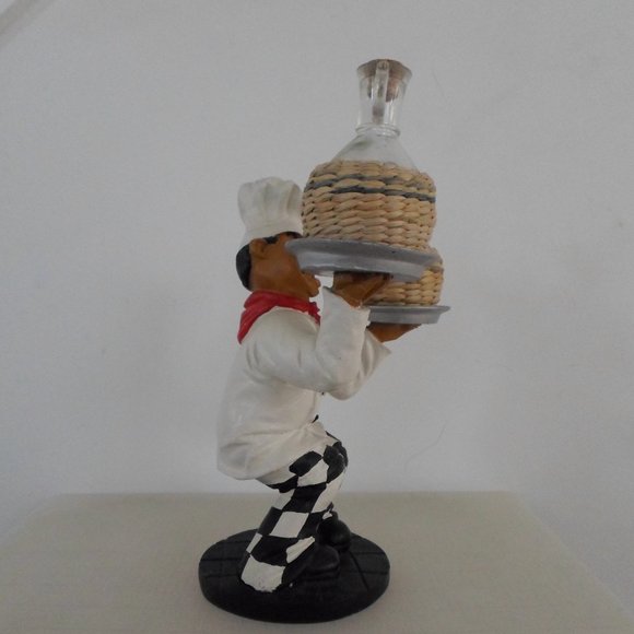 Chef with Silver Platters Sculpture - Picture 11 of 11